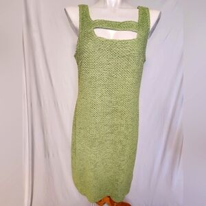 Joseph Ribkoff Green Summer Stretchy Midi Dress Size 12